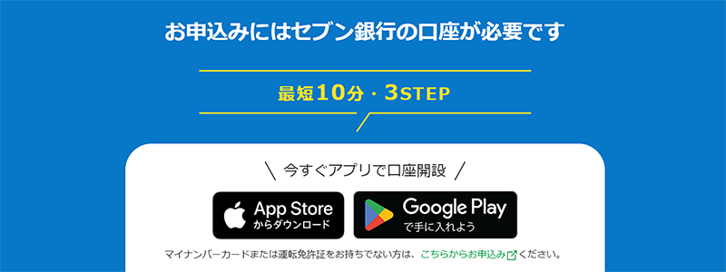 セブン銀行の口座が必要