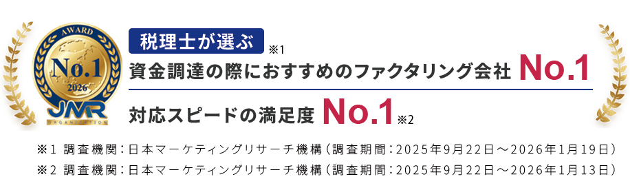 税理士が選ぶ クライアントに紹介したいファクタリング会社No.1 