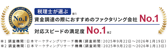 税理士が選ぶ クライアントに紹介したいファクタリング会社No.1 
